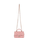 Chanel Mini Rectangular Top Handle Flap Bag Coral Tweed Light Gold Hardware