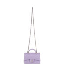 Chanel Mini Rectangular Flap Bag with Top Handle Lilac Lambskin Light Gold Hardware
