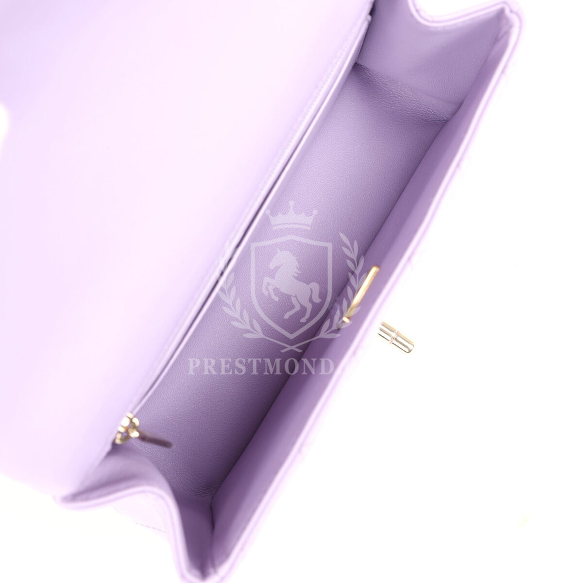 Chanel Mini Rectangular Flap Bag with Top Handle Lilac Lambskin Light Gold Hardware — изображение 8