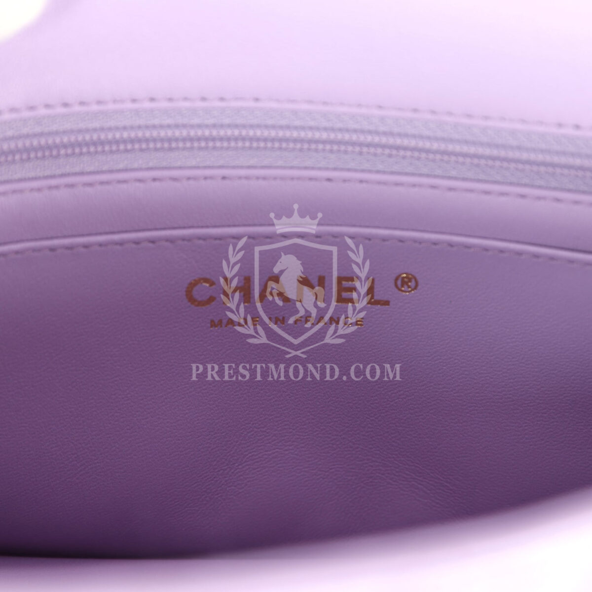 Chanel Mini Rectangular Flap Bag with Top Handle Lilac Lambskin Light Gold Hardware — изображение 9