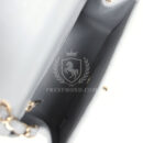 Chanel Mini Chevron Square Flap Bag Light Grey Lambskin Light Gold Hardware
