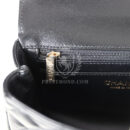 Chanel Mini Rectangular Crystal Top Handle Flap Bag Black Lambskin Light Gold Hardware
