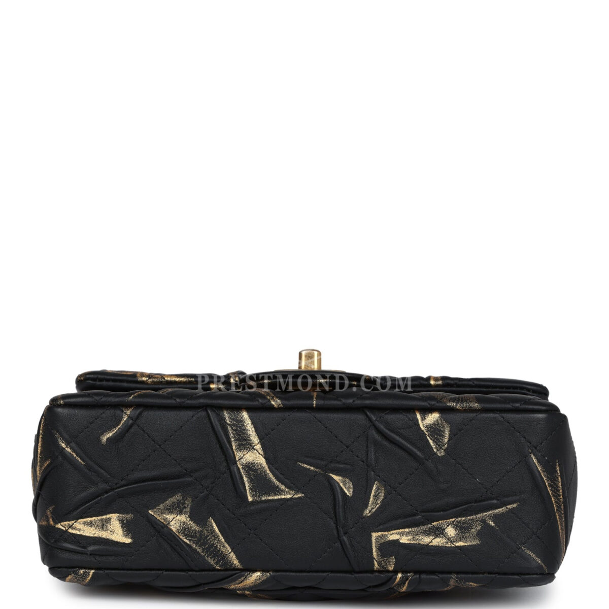 Chanel Mini Rectangular Flap Black and Gold Aged Calfskin Antique Gold Hardware — изображение 6