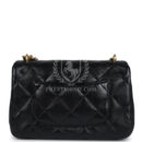 Chanel Mini Sweetheart Crush Square Flap Bag Black Shiny Calfskin Antique Gold Hardware