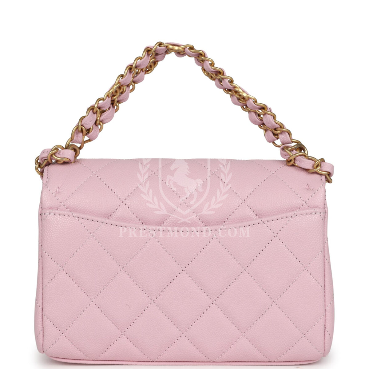 Chanel Mini Flap Bag Light Pink Caviar Brushed Gold Hardware — изображение 4