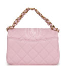 Chanel Mini Flap Bag Light Pink Caviar Brushed Gold Hardware