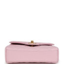 Chanel Mini Flap Bag Light Pink Caviar Brushed Gold Hardware