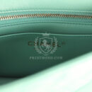 Chanel Mini Square Pearl Crush Flap Bag Green Lambskin Antique Gold Hardware