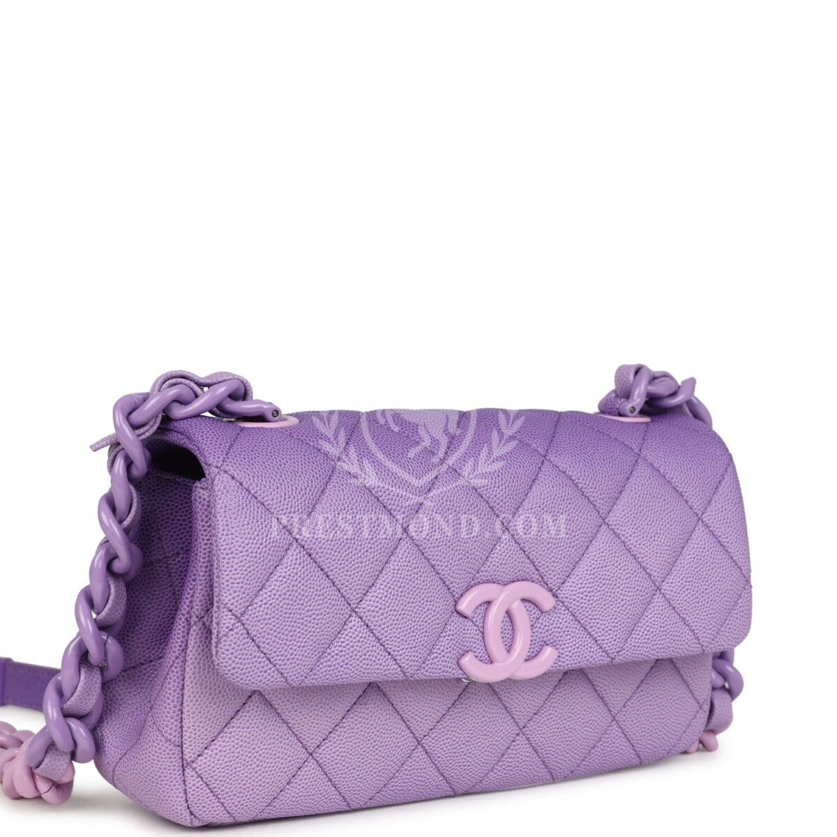 Chanel Mini Rectangular Flap Bag Ombre Purple Caviar Lacquered Metal Hardware — изображение 2
