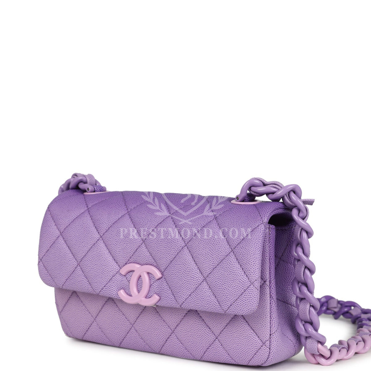 Chanel Mini Rectangular Flap Bag Ombre Purple Caviar Lacquered Metal Hardware — изображение 5