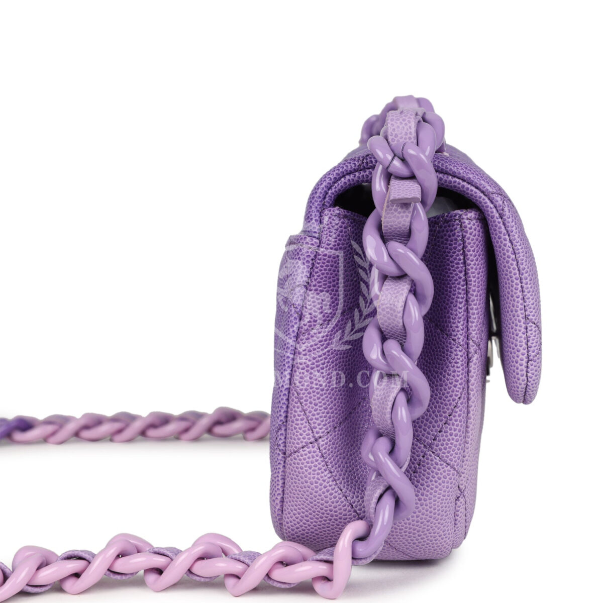Chanel Mini Rectangular Flap Bag Ombre Purple Caviar Lacquered Metal Hardware — изображение 3