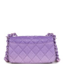 Chanel Mini Rectangular Flap Bag Ombre Purple Caviar Lacquered Metal Hardware