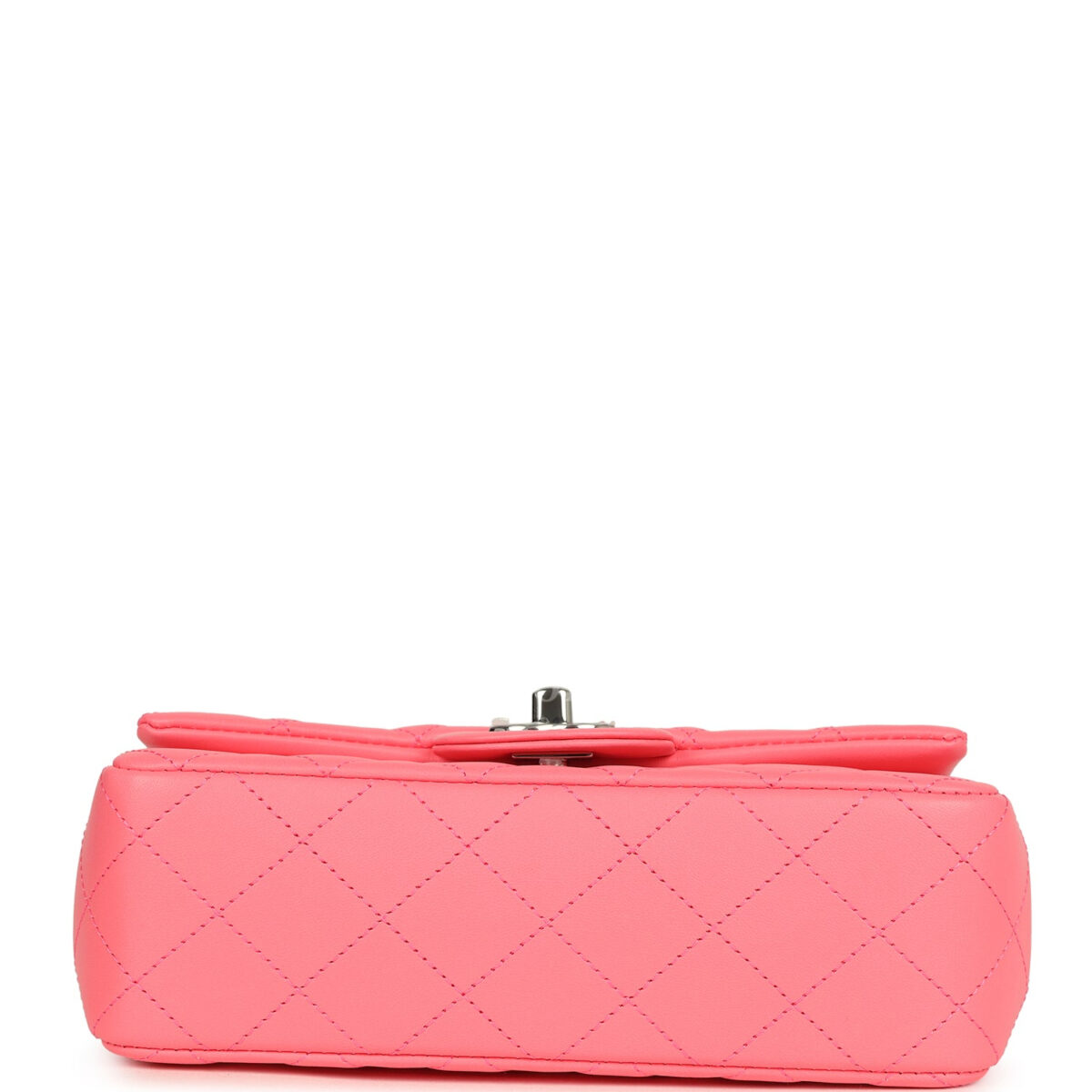 Chanel Mini Rectangular Flap Bag Pink Lambskin Silver Hardware — изображение 6