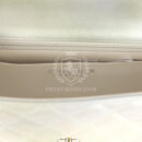 Chanel Mini Classic Rectangular Flap Bag Grey and Green Ombre Iridescent Goatskin Silver Hardware