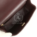 Chanel Mini Rectangular Flap Bag with Top Handle Dark Brown Lambskin Light Gold Hardware
