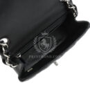 Chanel Mini Classic Square Flap Bag Black Lambskin Ruthenium Hardware