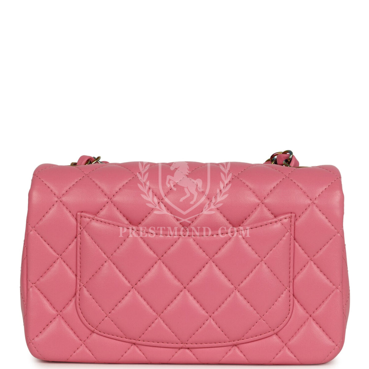 Chanel Mini Classic Rectangular Flap Bag Pink and Yellow Lambskin Iridescent Hardware — изображение 4