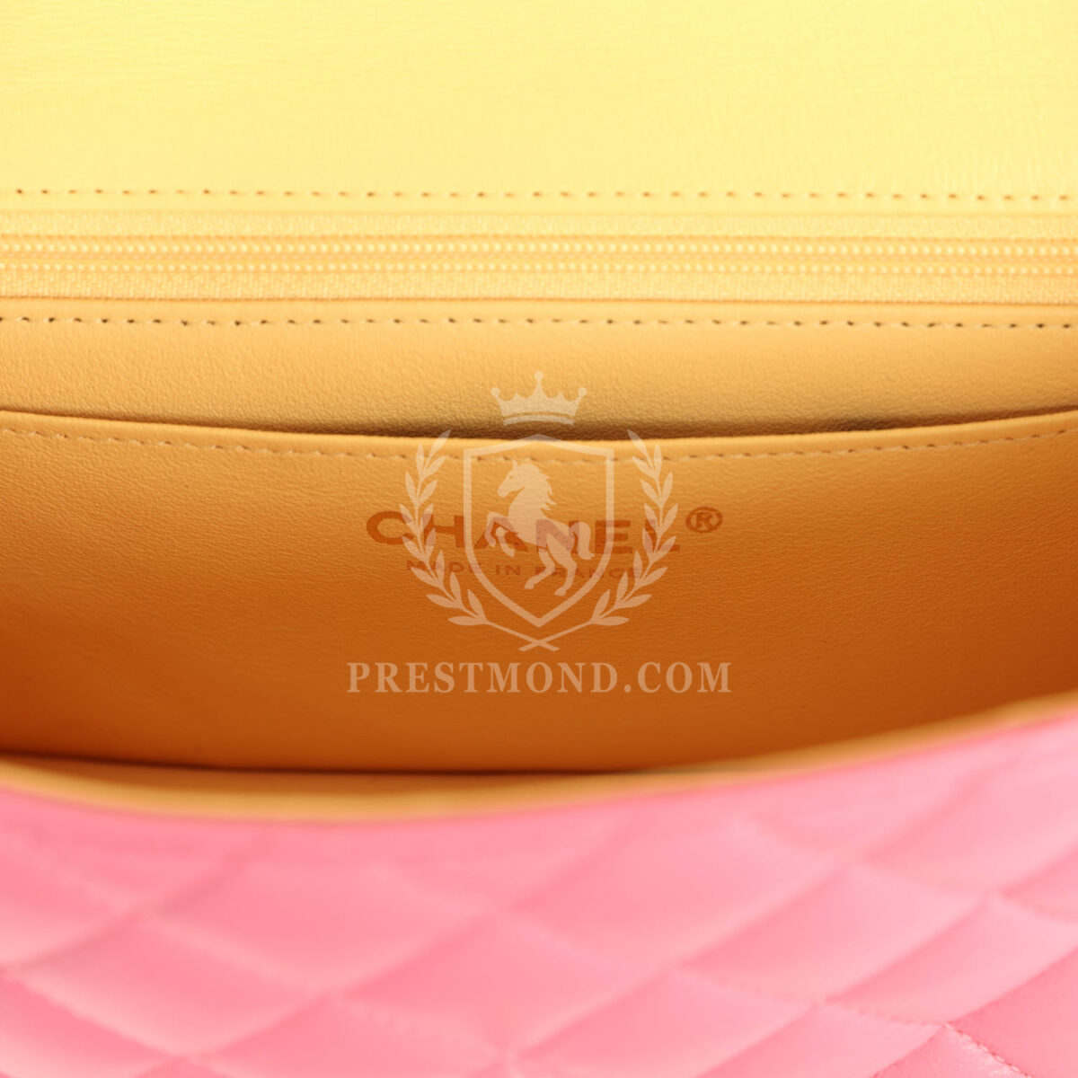 Chanel Mini Classic Rectangular Flap Bag Pink and Yellow Lambskin Iridescent Hardware — изображение 9