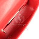 Chanel Mini Rectangular Flap Red Caviar Silver Hardware