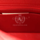 Chanel Mini Rectangular Flap Red Caviar Silver Hardware