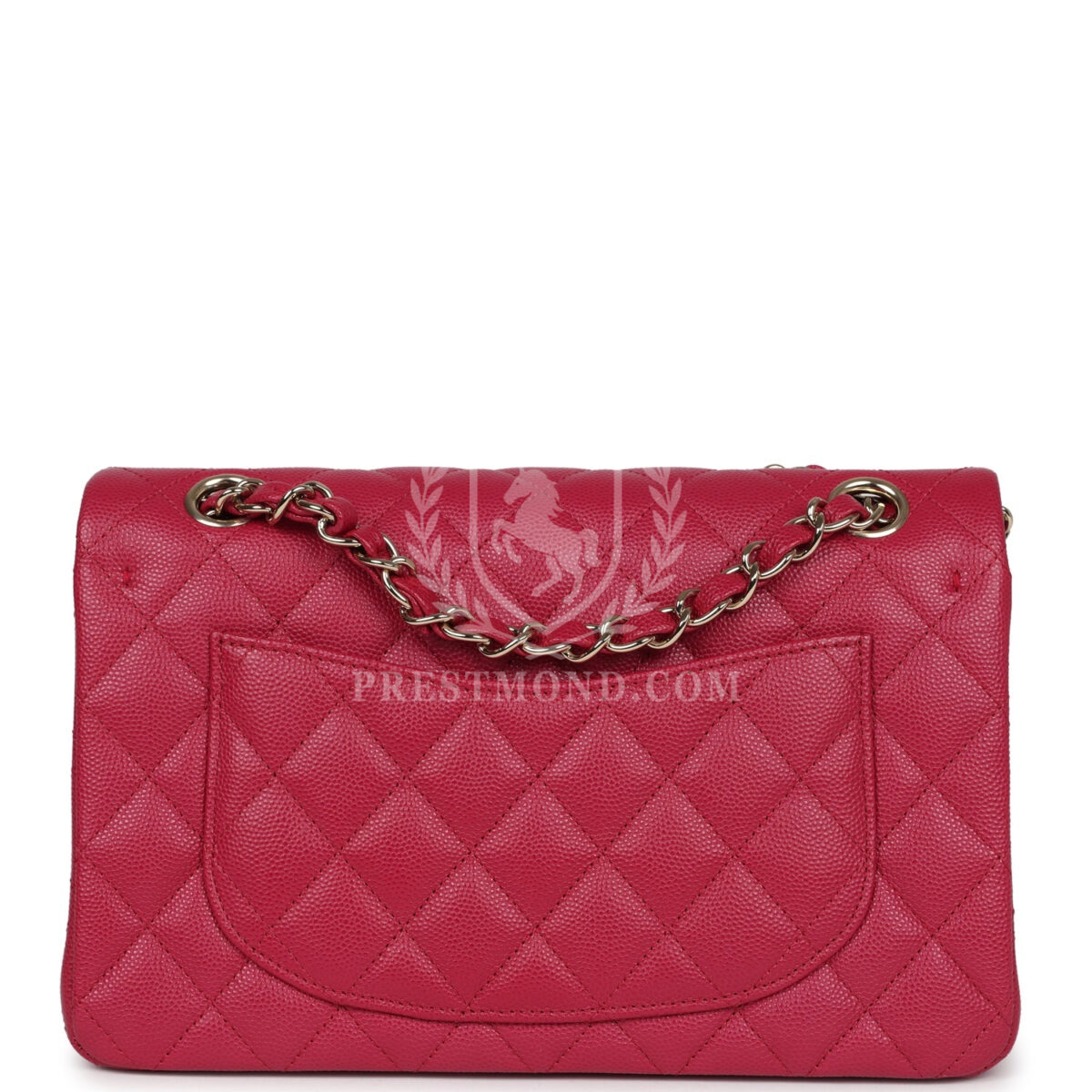 Chanel Small Classic Double Flap Dark Pink Caviar Light Gold Hardware — изображение 4