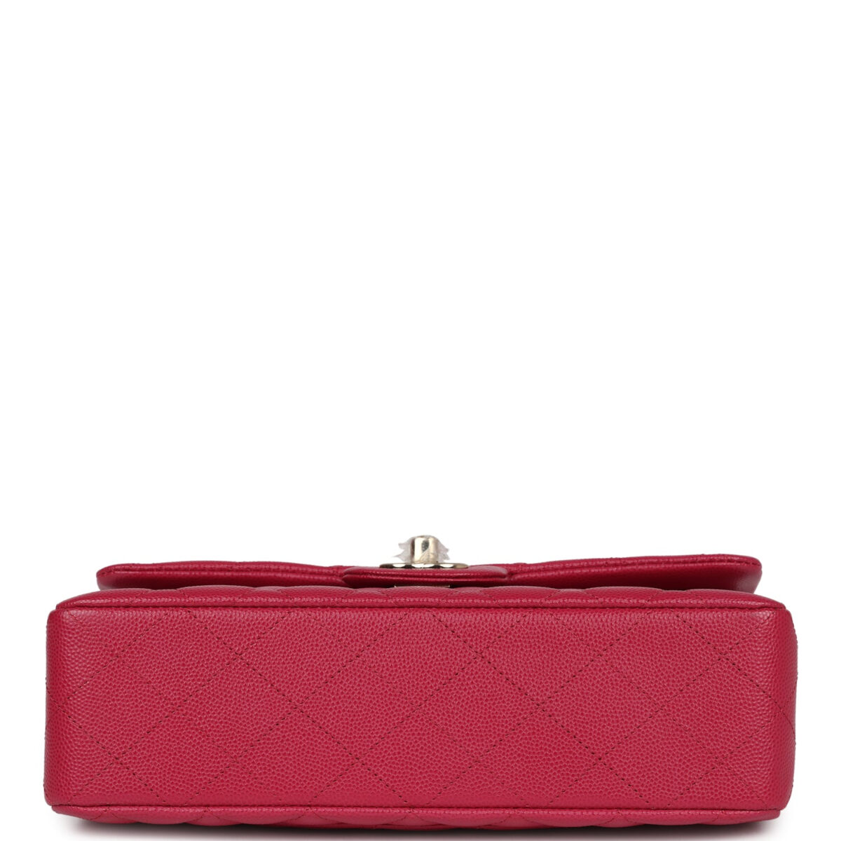 Chanel Small Classic Double Flap Dark Pink Caviar Light Gold Hardware — изображение 6