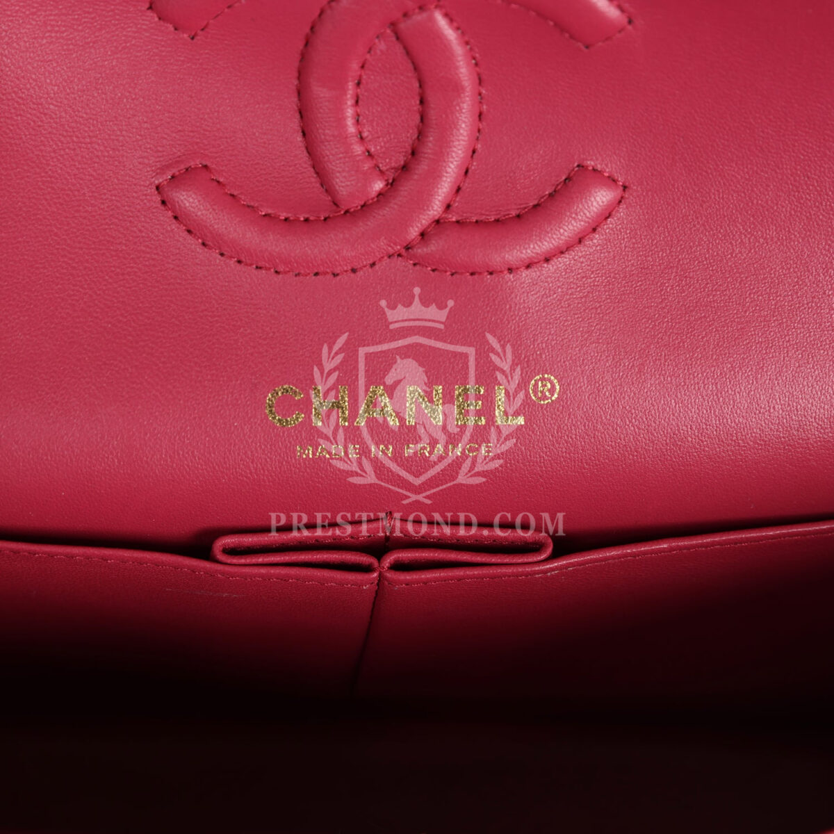 Chanel Small Classic Double Flap Dark Pink Caviar Light Gold Hardware — изображение 8