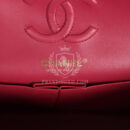 Chanel Small Classic Double Flap Dark Pink Caviar Light Gold Hardware