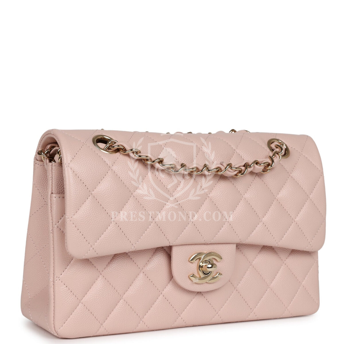Chanel Small Classic Double Flap Bag Light Pink Caviar Gold Hardware — изображение 2