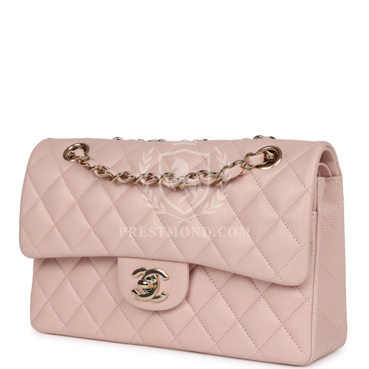 Chanel Small Classic Double Flap Bag Light Pink Caviar Gold Hardware — изображение 4