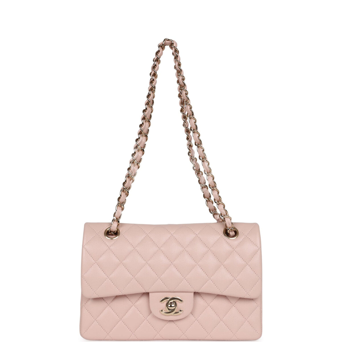Chanel Small Classic Double Flap Bag Light Pink Caviar Gold Hardware — изображение 7