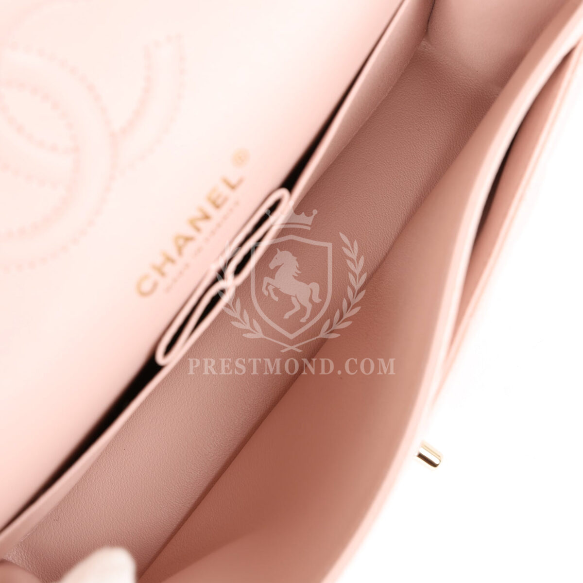 Chanel Small Classic Double Flap Bag Light Pink Caviar Gold Hardware — изображение 9