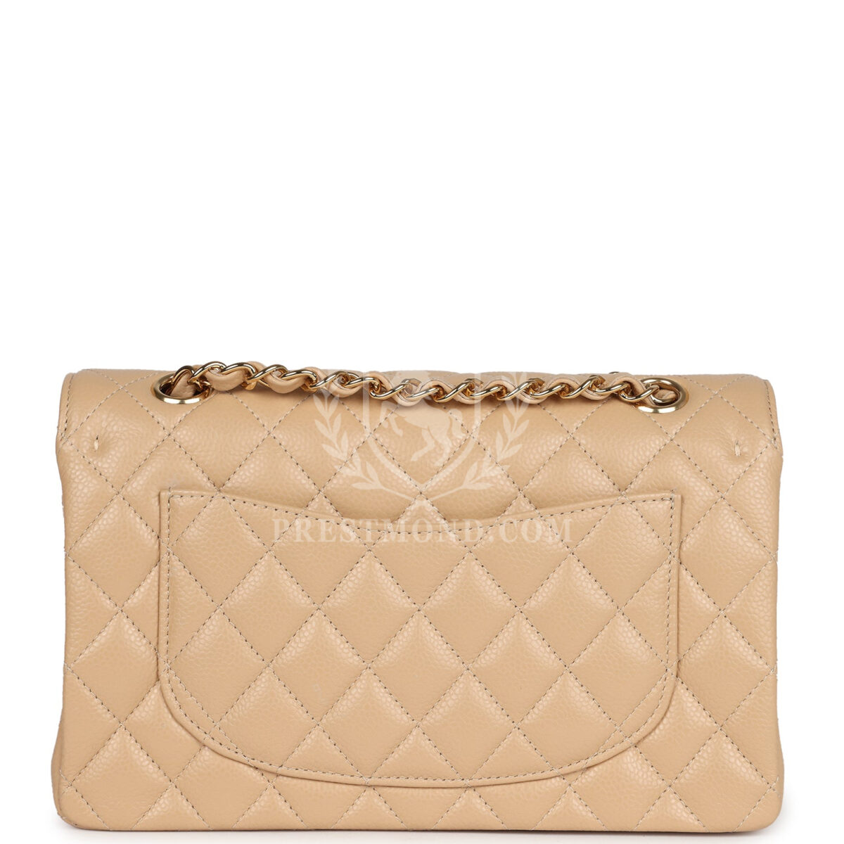 Chanel Small Classic Double Flap Bag Beige Caviar Gold Hardware — изображение 4