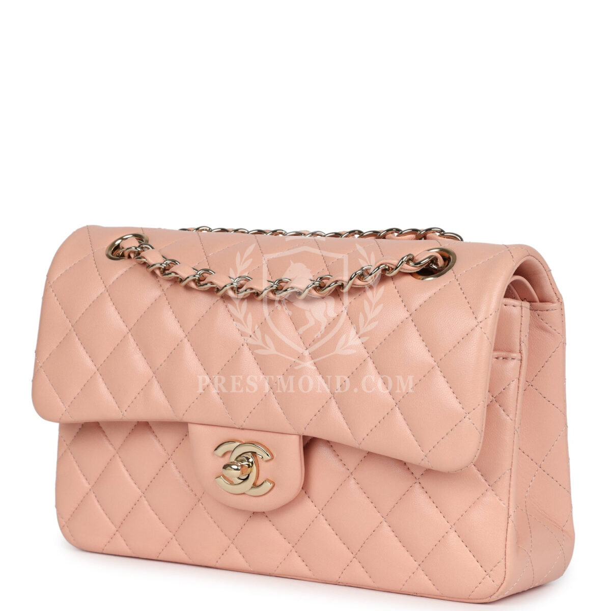 Chanel Small Classic Double Flap Light Pink Lambskin Gold Hardware — изображение 5