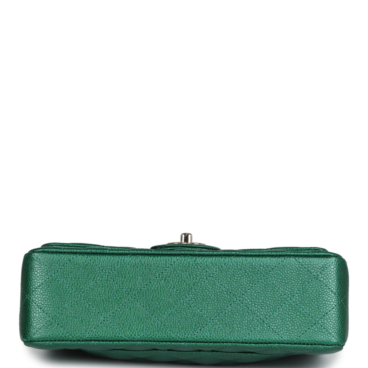 Chanel Small Classic Double Flap Bag Emerald Green Shiny Caviar Gold Hardware — изображение 6