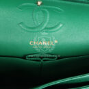 Chanel Small Classic Double Flap Bag Emerald Green Shiny Caviar Gold Hardware