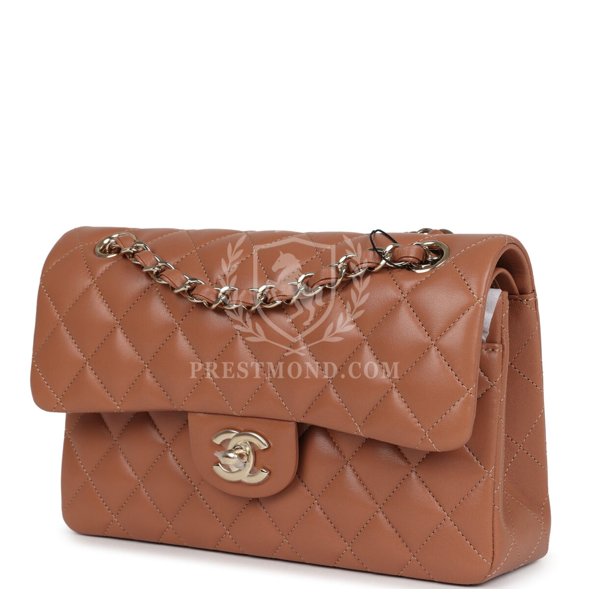 Chanel Small Classic Double Flap Bag Caramel Lambskin Light Gold Hardware — изображение 5