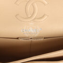 Chanel Small Classic Double Flap Bag Beige Caviar Silver Hardware