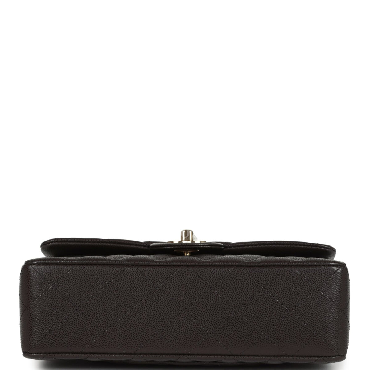 Chanel Small Classic Double Flap Bag Brown Shiny Caviar Light Gold Hardware — изображение 6