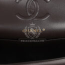 Chanel Small Classic Double Flap Bag Brown Shiny Caviar Light Gold Hardware
