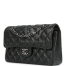 Chanel Small Classic Double Flap Bag Black Iridescent Caviar Ruthenium Hardware