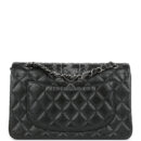 Chanel Small Classic Double Flap Bag Black Iridescent Caviar Ruthenium Hardware