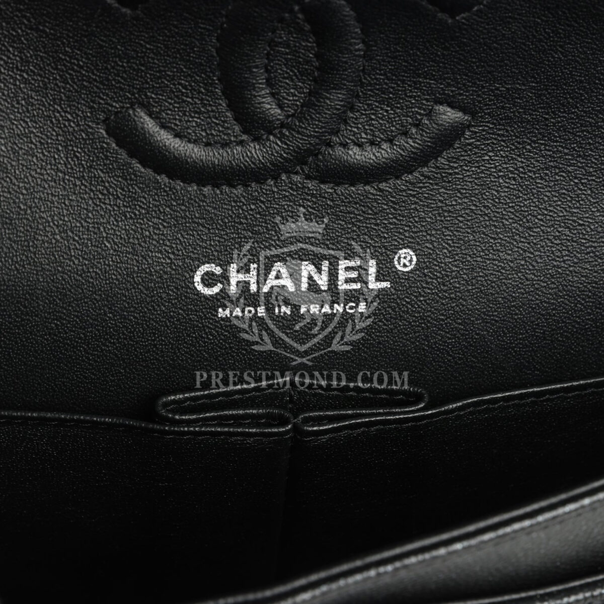 Chanel Small Classic Double Flap Bag Black Iridescent Caviar Ruthenium Hardware — изображение 8