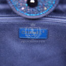 Chanel Large Deauville Shopping Tote Blue Sequin Boucle Silver Hardware