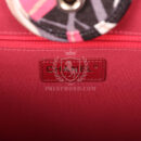 Chanel Medium Deauville Shopping Tote Grey and Pink Tropical Floral Velvet Light Gold Hardware