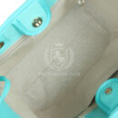 Chanel Small Deauville Shopping Tote Turquoise Canvas Light Gold Hardware