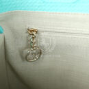 Chanel Small Deauville Shopping Tote Turquoise Canvas Light Gold Hardware