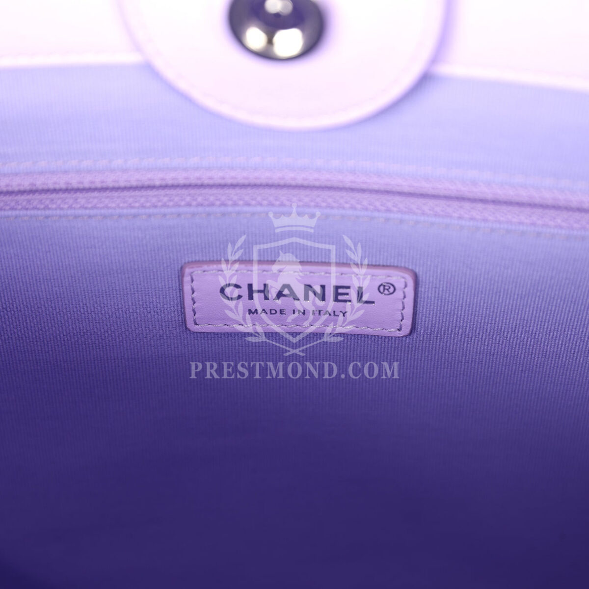 Chanel Small Deauville Shopping Tote Pink and Purple Ombre Calfskin Silver Hardware — изображение 9