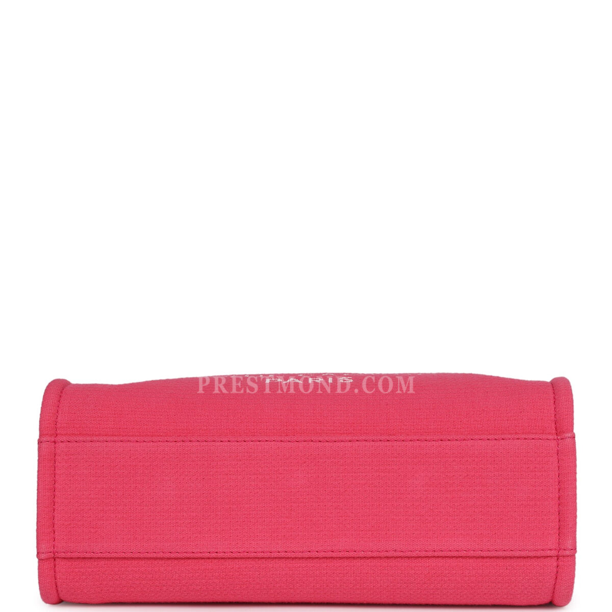 Chanel Small Deauville Shopping Tote Hot Pink Canvas Light Gold Hardware — изображение 7