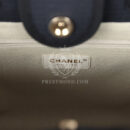 Chanel Small Deauville Shopping Tote Black Canvas Light Gold Hardware